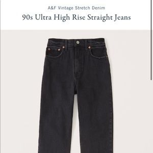 Abercrombie 90s Ultra High Rose Straight Jeans